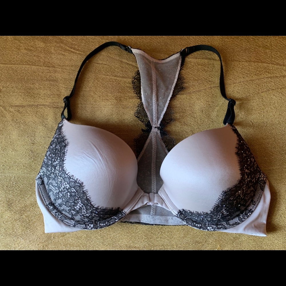 Cream & Tan Bra 32C
